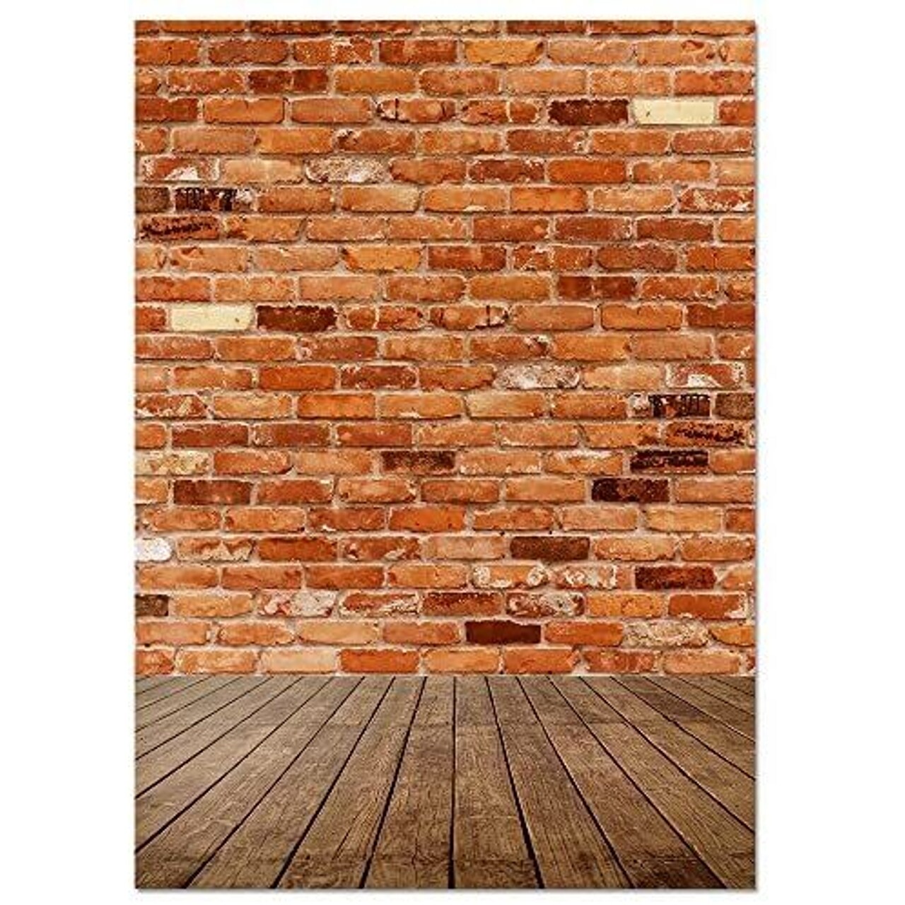 Brick Background - Photography Backdrop - Great for Studio, Booth, Party, Photo, Wedding, Business Use, 4.9 x 7.2 Feet